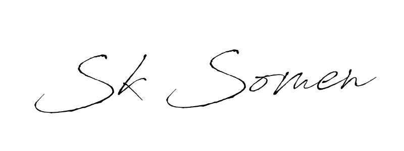 You should practise on your own different ways (Antro_Vectra) to write your name (Sk Somen) in signature. don't let someone else do it for you. Sk Somen signature style 6 images and pictures png