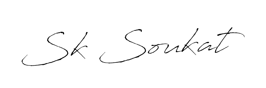 How to make Sk Soukat name signature. Use Antro_Vectra style for creating short signs online. This is the latest handwritten sign. Sk Soukat signature style 6 images and pictures png