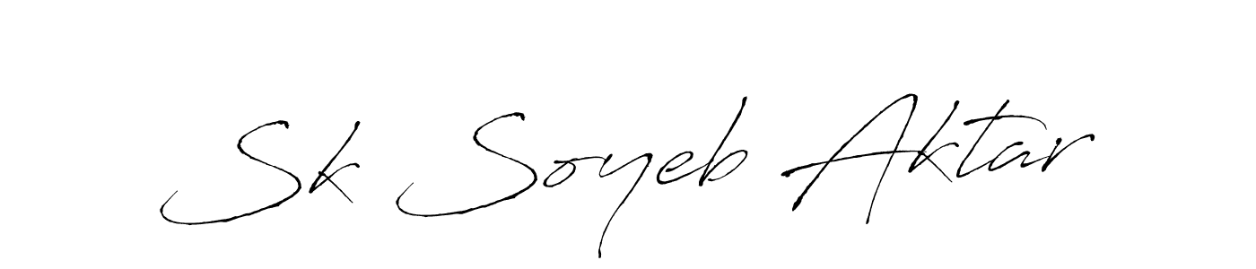 Make a beautiful signature design for name Sk Soyeb Aktar. With this signature (Antro_Vectra) style, you can create a handwritten signature for free. Sk Soyeb Aktar signature style 6 images and pictures png