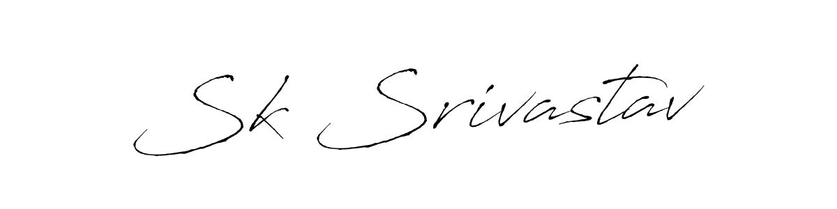 Design your own signature with our free online signature maker. With this signature software, you can create a handwritten (Antro_Vectra) signature for name Sk Srivastav. Sk Srivastav signature style 6 images and pictures png