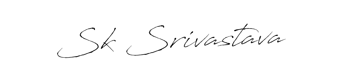 This is the best signature style for the Sk Srivastava name. Also you like these signature font (Antro_Vectra). Mix name signature. Sk Srivastava signature style 6 images and pictures png