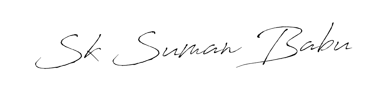 Also You can easily find your signature by using the search form. We will create Sk Suman Babu name handwritten signature images for you free of cost using Antro_Vectra sign style. Sk Suman Babu signature style 6 images and pictures png