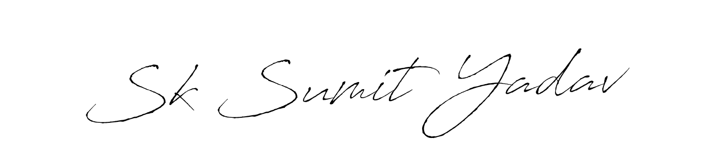 Use a signature maker to create a handwritten signature online. With this signature software, you can design (Antro_Vectra) your own signature for name Sk Sumit Yadav. Sk Sumit Yadav signature style 6 images and pictures png
