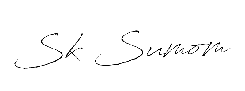 Design your own signature with our free online signature maker. With this signature software, you can create a handwritten (Antro_Vectra) signature for name Sk Sumom. Sk Sumom signature style 6 images and pictures png
