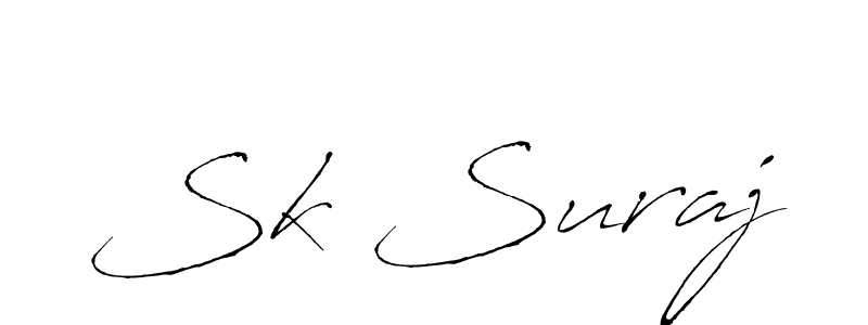 Make a beautiful signature design for name Sk Suraj. With this signature (Antro_Vectra) style, you can create a handwritten signature for free. Sk Suraj signature style 6 images and pictures png