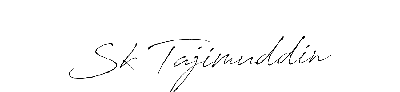 Make a beautiful signature design for name Sk Tajimuddin. With this signature (Antro_Vectra) style, you can create a handwritten signature for free. Sk Tajimuddin signature style 6 images and pictures png