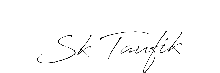 Sk Taufik stylish signature style. Best Handwritten Sign (Antro_Vectra) for my name. Handwritten Signature Collection Ideas for my name Sk Taufik. Sk Taufik signature style 6 images and pictures png