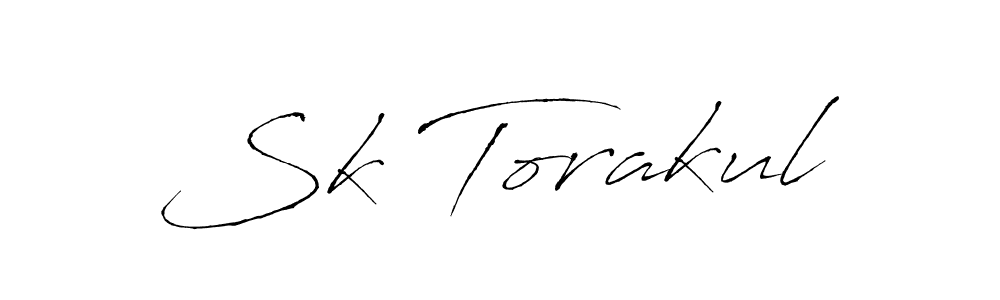 Make a beautiful signature design for name Sk Torakul. With this signature (Antro_Vectra) style, you can create a handwritten signature for free. Sk Torakul signature style 6 images and pictures png