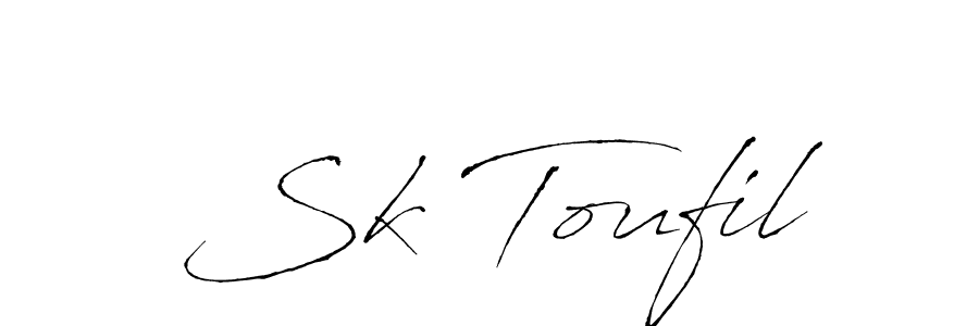 How to make Sk Toufil signature? Antro_Vectra is a professional autograph style. Create handwritten signature for Sk Toufil name. Sk Toufil signature style 6 images and pictures png