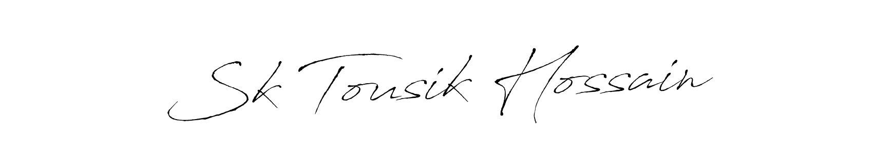 It looks lik you need a new signature style for name Sk Tousik Hossain. Design unique handwritten (Antro_Vectra) signature with our free signature maker in just a few clicks. Sk Tousik Hossain signature style 6 images and pictures png