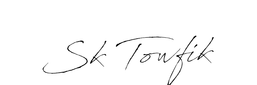 Create a beautiful signature design for name Sk Towfik. With this signature (Antro_Vectra) fonts, you can make a handwritten signature for free. Sk Towfik signature style 6 images and pictures png