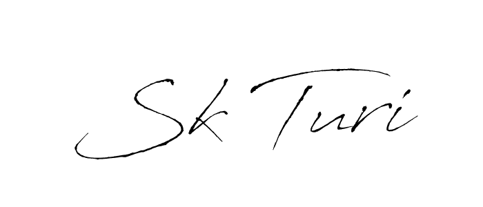 How to make Sk Turi name signature. Use Antro_Vectra style for creating short signs online. This is the latest handwritten sign. Sk Turi signature style 6 images and pictures png