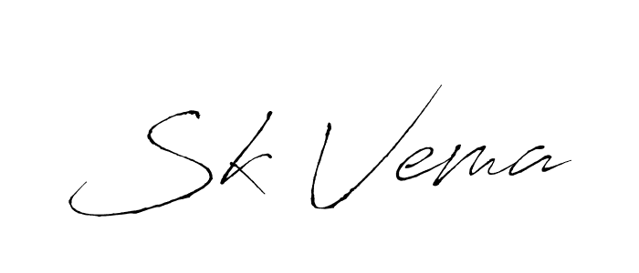 How to make Sk Vema name signature. Use Antro_Vectra style for creating short signs online. This is the latest handwritten sign. Sk Vema signature style 6 images and pictures png