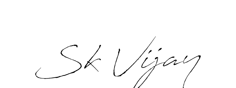 Make a beautiful signature design for name Sk Vijay. With this signature (Antro_Vectra) style, you can create a handwritten signature for free. Sk Vijay signature style 6 images and pictures png