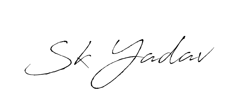 Similarly Antro_Vectra is the best handwritten signature design. Signature creator online .You can use it as an online autograph creator for name Sk Yadav. Sk Yadav signature style 6 images and pictures png