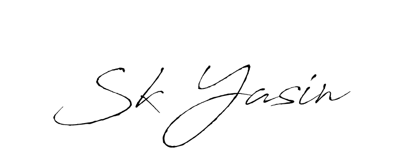Sk Yasin stylish signature style. Best Handwritten Sign (Antro_Vectra) for my name. Handwritten Signature Collection Ideas for my name Sk Yasin. Sk Yasin signature style 6 images and pictures png