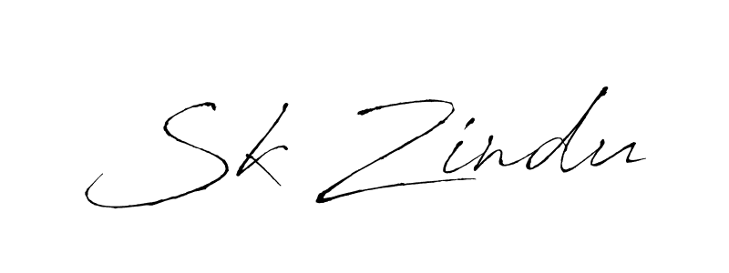 Sk Zindu stylish signature style. Best Handwritten Sign (Antro_Vectra) for my name. Handwritten Signature Collection Ideas for my name Sk Zindu. Sk Zindu signature style 6 images and pictures png