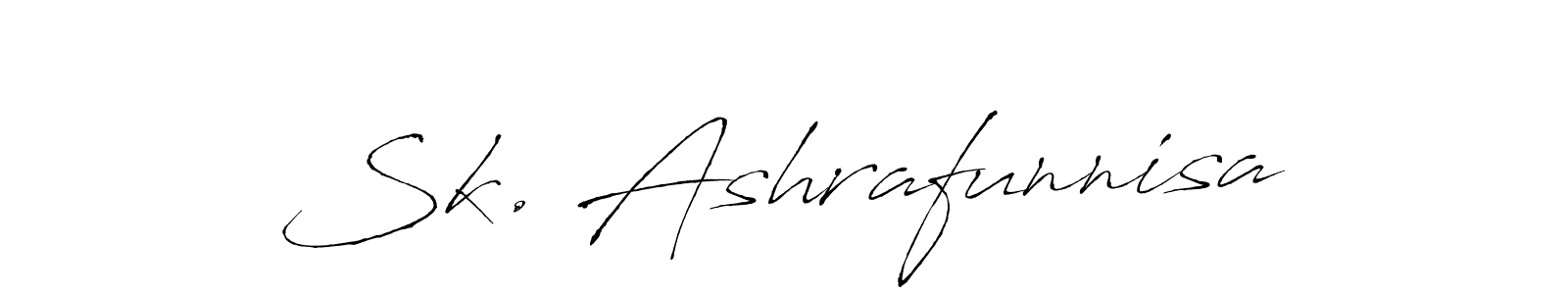 How to make Sk. Ashrafunnisa signature? Antro_Vectra is a professional autograph style. Create handwritten signature for Sk. Ashrafunnisa name. Sk. Ashrafunnisa signature style 6 images and pictures png