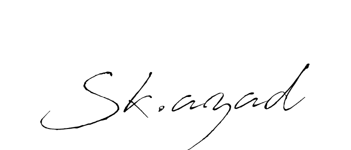 Design your own signature with our free online signature maker. With this signature software, you can create a handwritten (Antro_Vectra) signature for name Sk.azad. Sk.azad signature style 6 images and pictures png