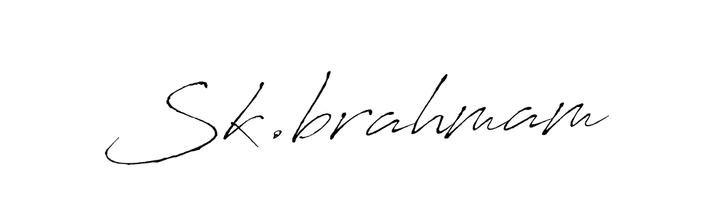 Create a beautiful signature design for name Sk.brahmam. With this signature (Antro_Vectra) fonts, you can make a handwritten signature for free. Sk.brahmam signature style 6 images and pictures png