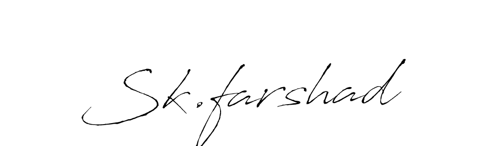 Create a beautiful signature design for name Sk.farshad. With this signature (Antro_Vectra) fonts, you can make a handwritten signature for free. Sk.farshad signature style 6 images and pictures png