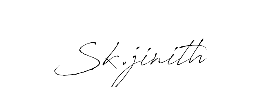 You should practise on your own different ways (Antro_Vectra) to write your name (Sk.jinith) in signature. don't let someone else do it for you. Sk.jinith signature style 6 images and pictures png