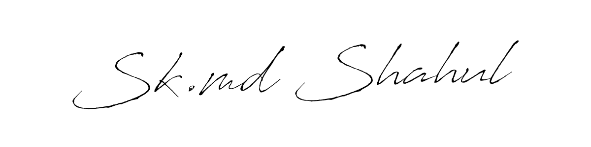 How to make Sk.md Shahul name signature. Use Antro_Vectra style for creating short signs online. This is the latest handwritten sign. Sk.md Shahul signature style 6 images and pictures png