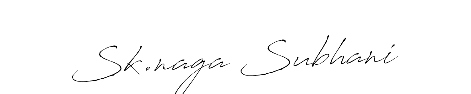 Make a beautiful signature design for name Sk.naga Subhani. With this signature (Antro_Vectra) style, you can create a handwritten signature for free. Sk.naga Subhani signature style 6 images and pictures png