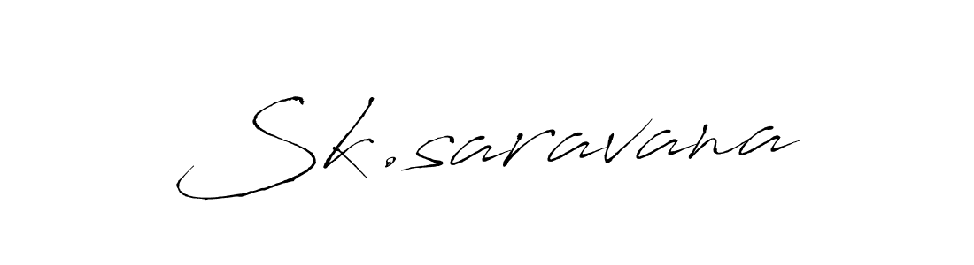 How to make Sk.saravana signature? Antro_Vectra is a professional autograph style. Create handwritten signature for Sk.saravana name. Sk.saravana signature style 6 images and pictures png