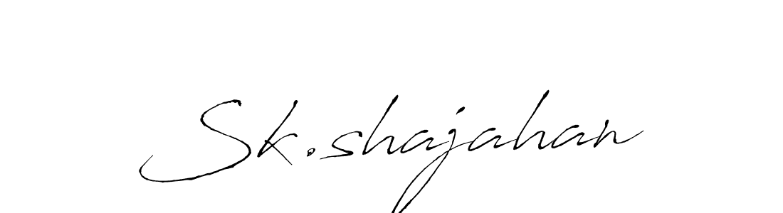 How to make Sk.shajahan name signature. Use Antro_Vectra style for creating short signs online. This is the latest handwritten sign. Sk.shajahan signature style 6 images and pictures png