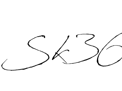 Once you've used our free online signature maker to create your best signature Antro_Vectra style, it's time to enjoy all of the benefits that Sk36 name signing documents. Sk36 signature style 6 images and pictures png