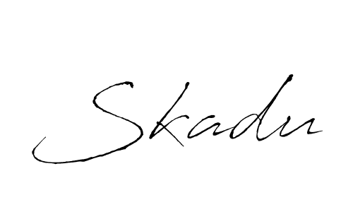 How to make Skadu signature? Antro_Vectra is a professional autograph style. Create handwritten signature for Skadu name. Skadu signature style 6 images and pictures png