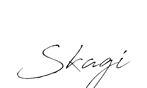 Skagi stylish signature style. Best Handwritten Sign (Antro_Vectra) for my name. Handwritten Signature Collection Ideas for my name Skagi. Skagi signature style 6 images and pictures png