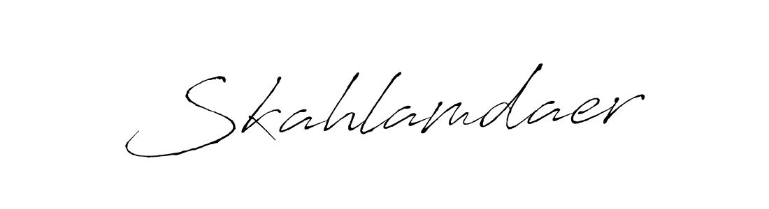 How to make Skahlamdaer name signature. Use Antro_Vectra style for creating short signs online. This is the latest handwritten sign. Skahlamdaer signature style 6 images and pictures png