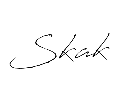 Design your own signature with our free online signature maker. With this signature software, you can create a handwritten (Antro_Vectra) signature for name Skak. Skak signature style 6 images and pictures png