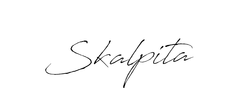 Skalpita stylish signature style. Best Handwritten Sign (Antro_Vectra) for my name. Handwritten Signature Collection Ideas for my name Skalpita. Skalpita signature style 6 images and pictures png
