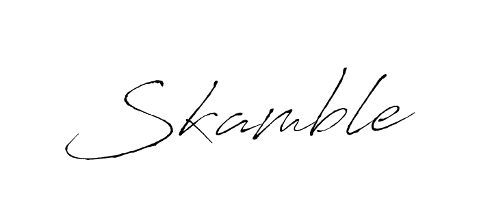 Make a beautiful signature design for name Skamble. Use this online signature maker to create a handwritten signature for free. Skamble signature style 6 images and pictures png