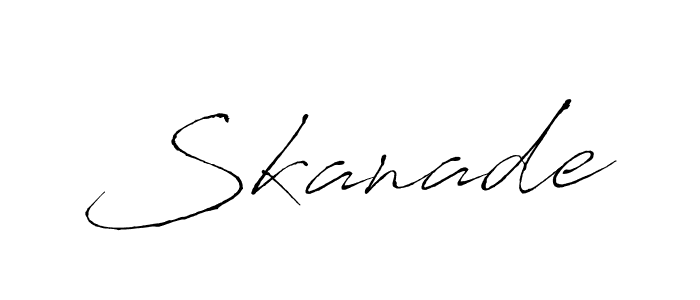 Create a beautiful signature design for name Skanade. With this signature (Antro_Vectra) fonts, you can make a handwritten signature for free. Skanade signature style 6 images and pictures png