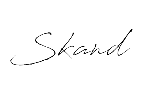 Create a beautiful signature design for name Skand. With this signature (Antro_Vectra) fonts, you can make a handwritten signature for free. Skand signature style 6 images and pictures png