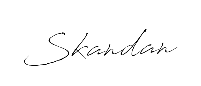 Use a signature maker to create a handwritten signature online. With this signature software, you can design (Antro_Vectra) your own signature for name Skandan. Skandan signature style 6 images and pictures png