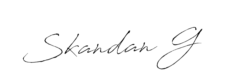 Antro_Vectra is a professional signature style that is perfect for those who want to add a touch of class to their signature. It is also a great choice for those who want to make their signature more unique. Get Skandan G name to fancy signature for free. Skandan G signature style 6 images and pictures png