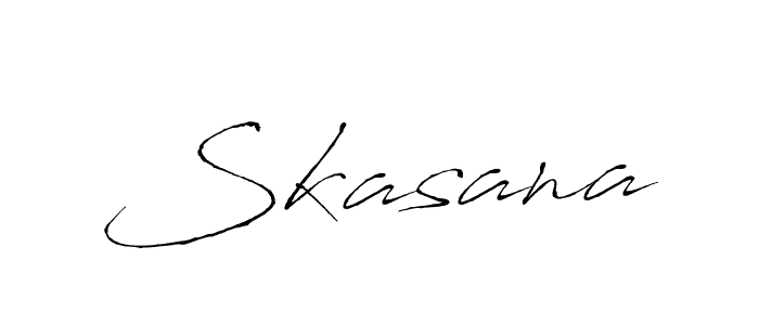 How to make Skasana name signature. Use Antro_Vectra style for creating short signs online. This is the latest handwritten sign. Skasana signature style 6 images and pictures png