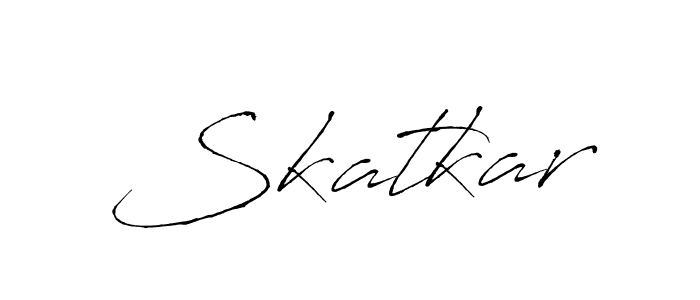 You should practise on your own different ways (Antro_Vectra) to write your name (Skatkar) in signature. don't let someone else do it for you. Skatkar signature style 6 images and pictures png