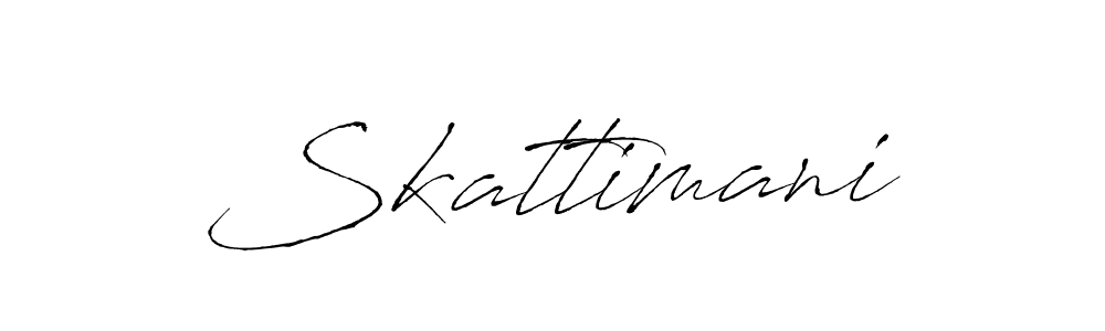 Design your own signature with our free online signature maker. With this signature software, you can create a handwritten (Antro_Vectra) signature for name Skattimani. Skattimani signature style 6 images and pictures png