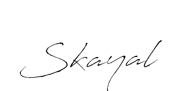 Design your own signature with our free online signature maker. With this signature software, you can create a handwritten (Antro_Vectra) signature for name Skayal. Skayal signature style 6 images and pictures png