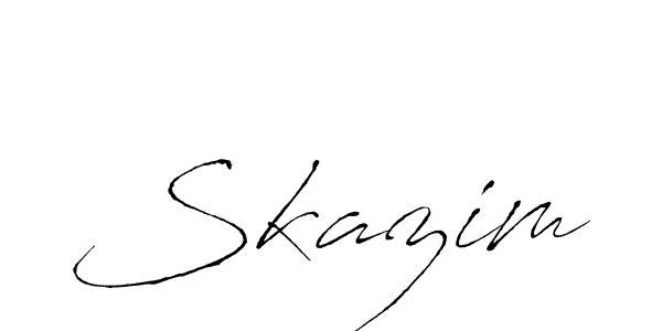 The best way (Antro_Vectra) to make a short signature is to pick only two or three words in your name. The name Skazim include a total of six letters. For converting this name. Skazim signature style 6 images and pictures png