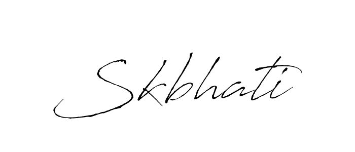 Skbhati stylish signature style. Best Handwritten Sign (Antro_Vectra) for my name. Handwritten Signature Collection Ideas for my name Skbhati. Skbhati signature style 6 images and pictures png