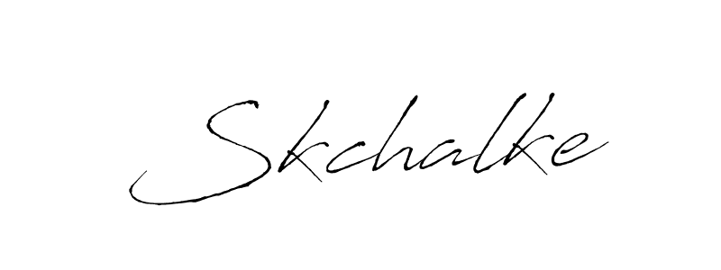 Make a beautiful signature design for name Skchalke. With this signature (Antro_Vectra) style, you can create a handwritten signature for free. Skchalke signature style 6 images and pictures png