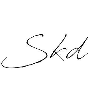 Design your own signature with our free online signature maker. With this signature software, you can create a handwritten (Antro_Vectra) signature for name Skd. Skd signature style 6 images and pictures png