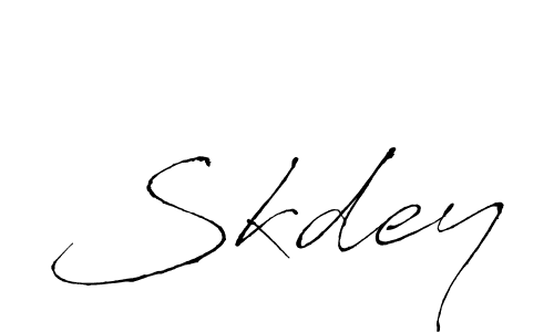 How to make Skdey signature? Antro_Vectra is a professional autograph style. Create handwritten signature for Skdey name. Skdey signature style 6 images and pictures png